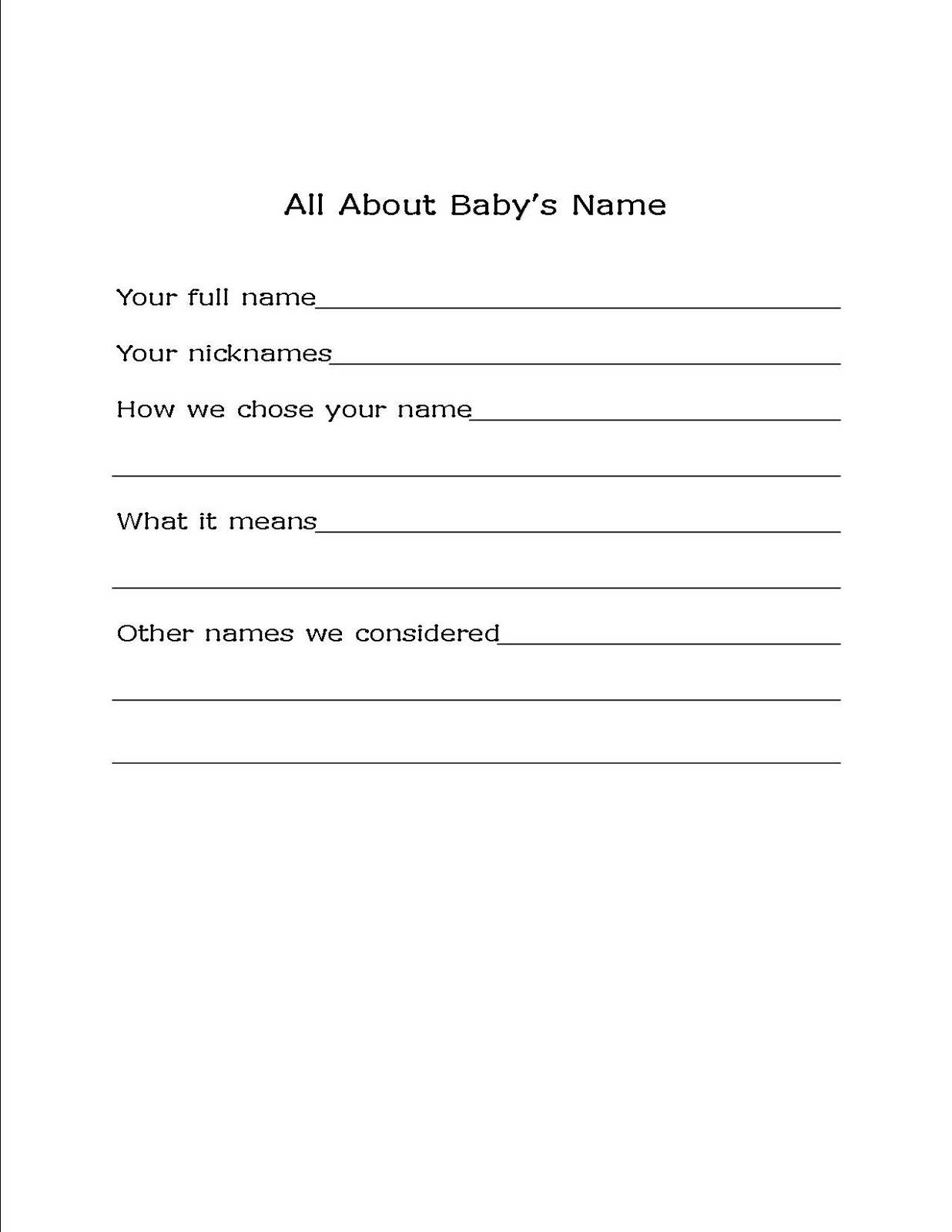 UPDATE Our Homemade Baby Book With Free Printables Bare Feet On The Dashboard