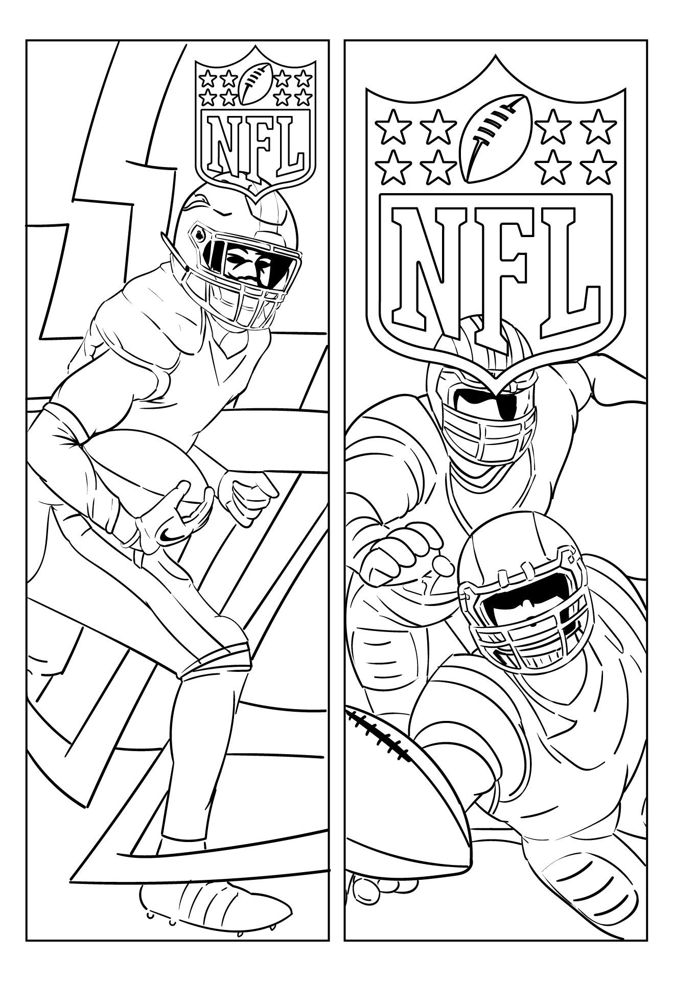 USA NFL Football Bookmarks 10 Free PDF Printables Printablee