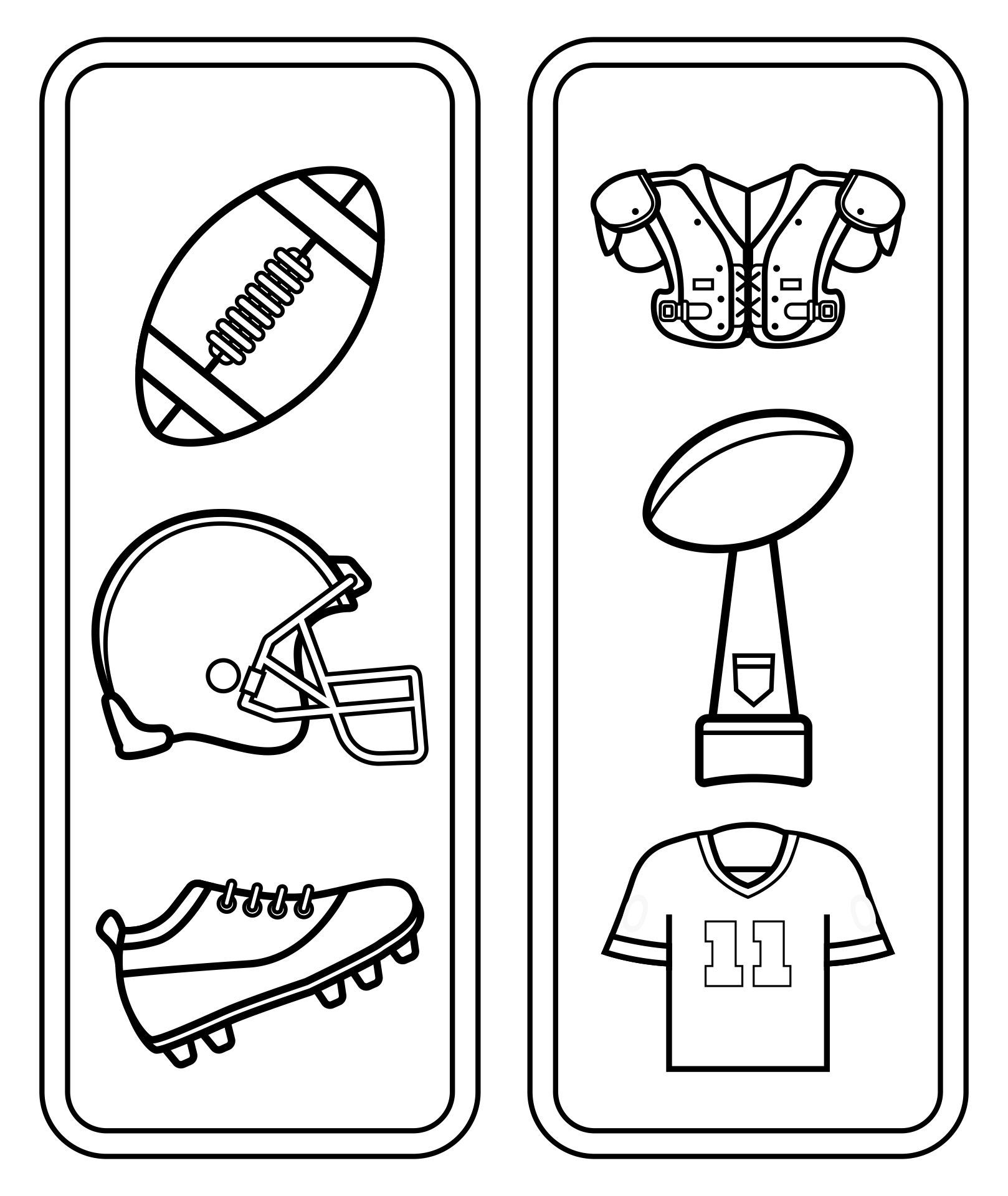 USA NFL Football Bookmarks 10 Free PDF Printables Printablee