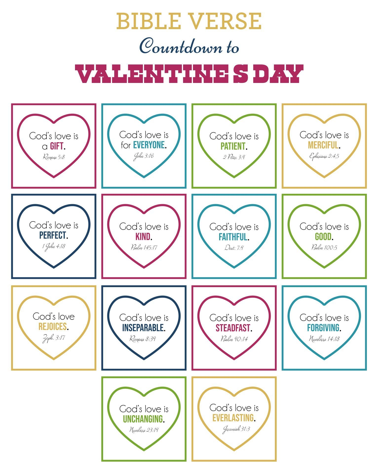 Valentine Scripture Cards 10 Free PDF Printables Printablee