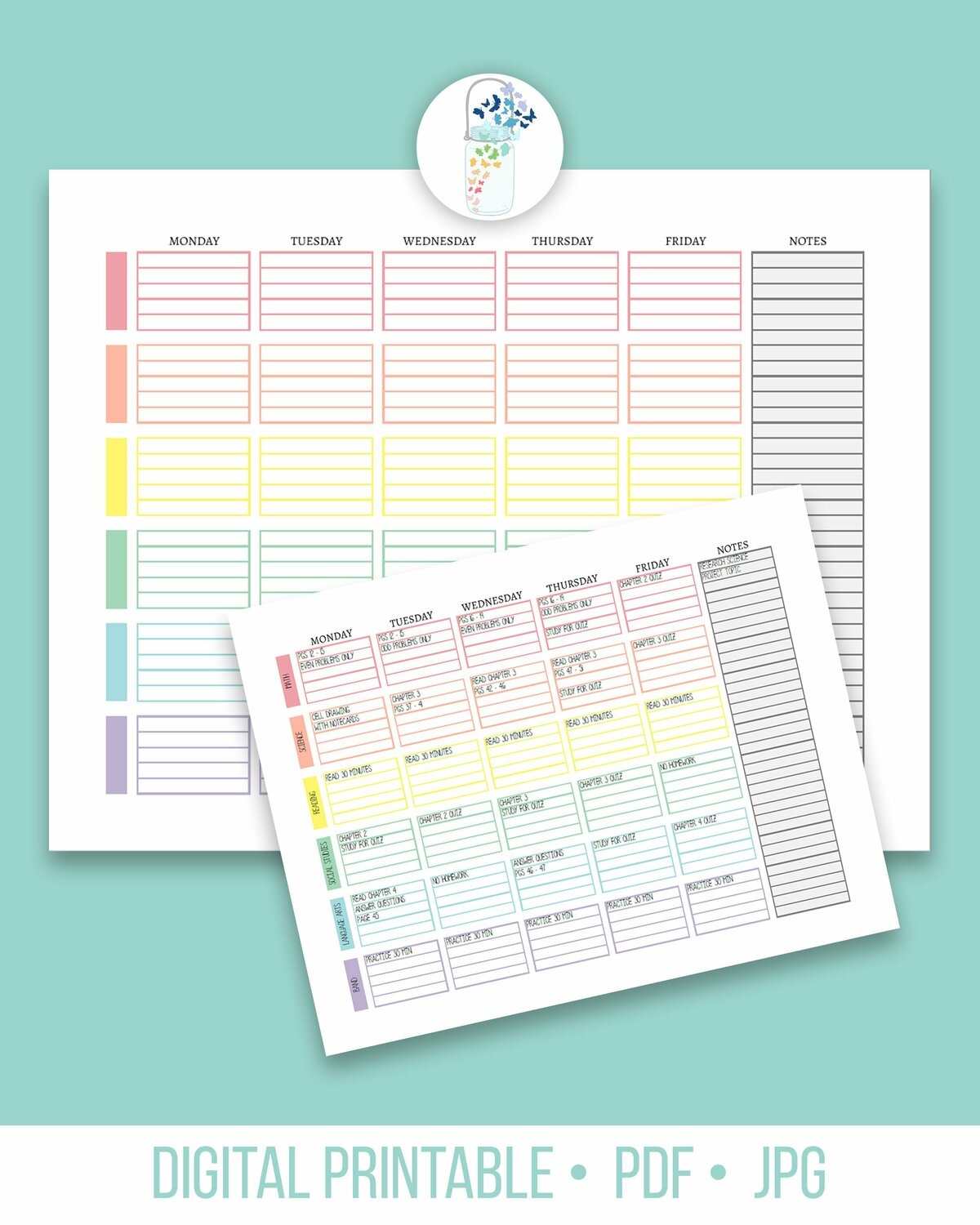 Free Printable Student Agenda
