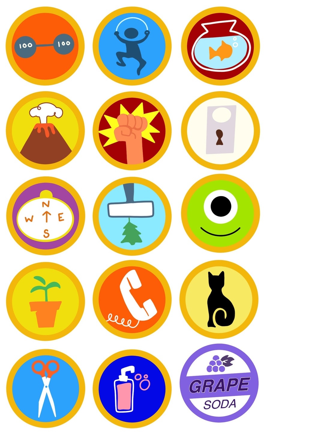 Wilderness Explorer Badges Digital Download Clipart Printable 77 Badges Etsy
