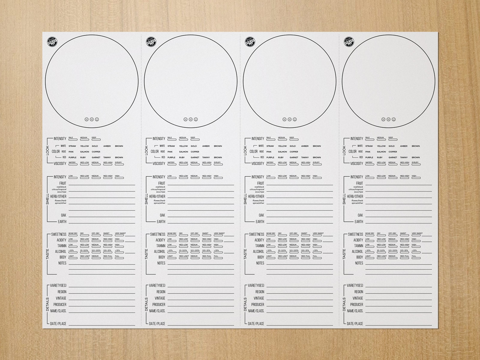 Wine Placemats For Tasting Free Download Wine Folly
