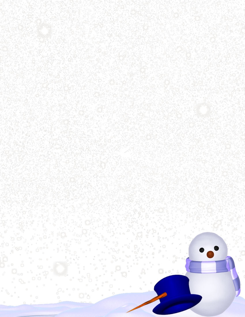 Free Printable Snow Stationary