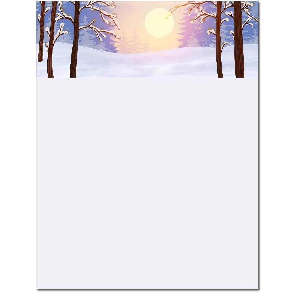 Winter Sunrise Printable Letterhead The Image Shop