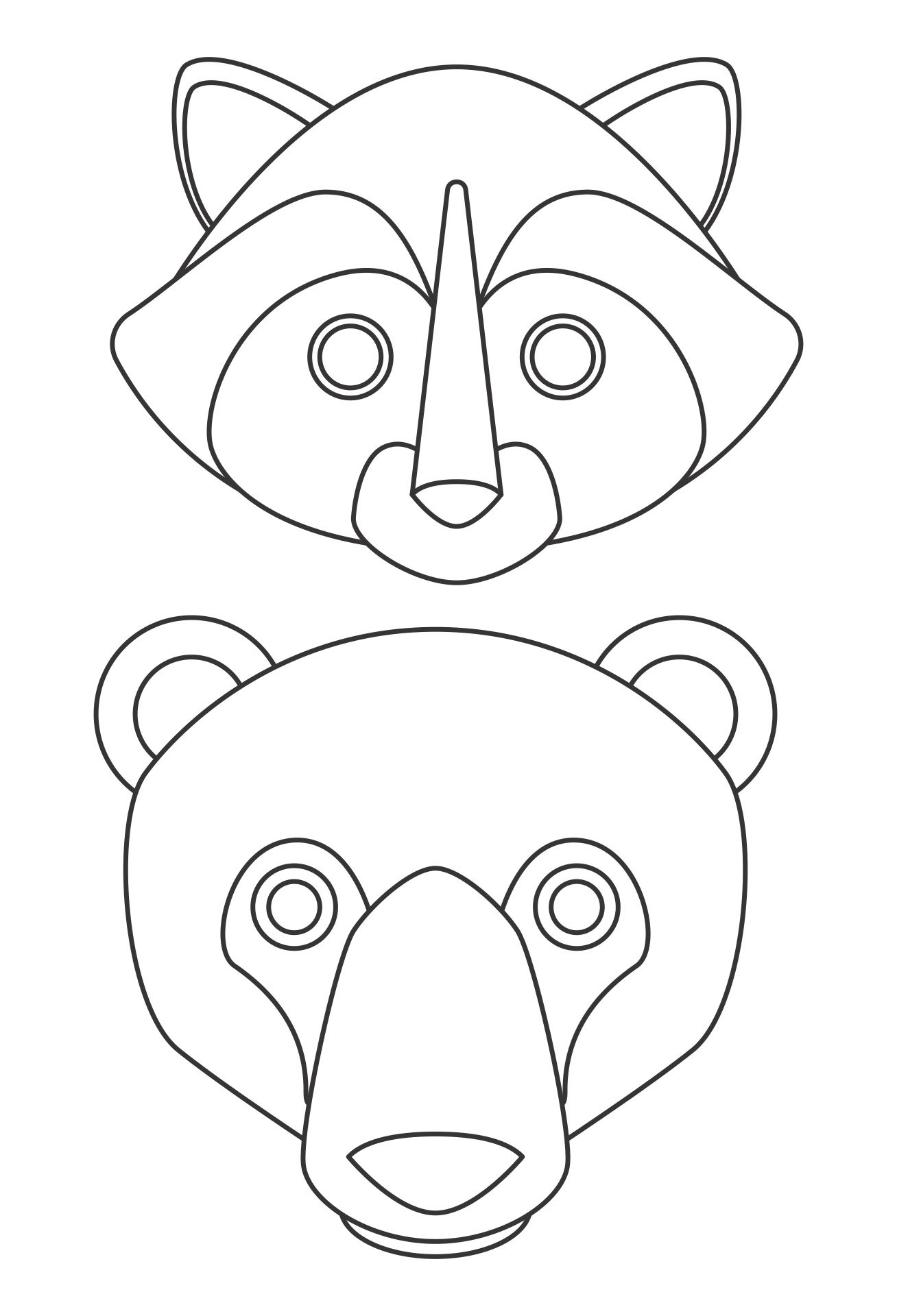 Woodland Animal Mask Free Printable