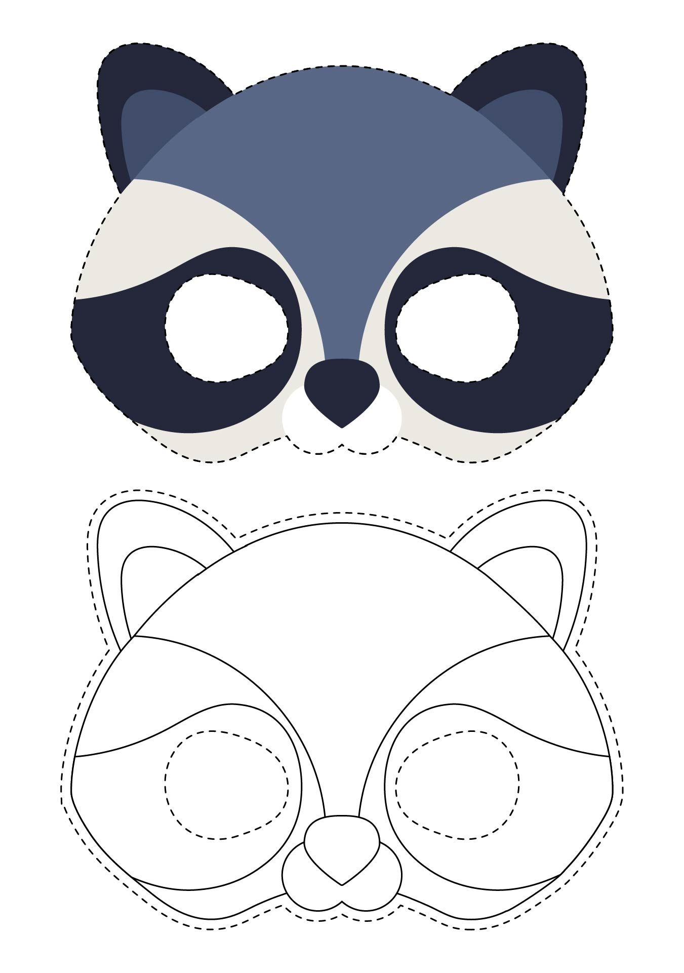 Woodland Animal Mask 10 Free PDF Printables Printablee