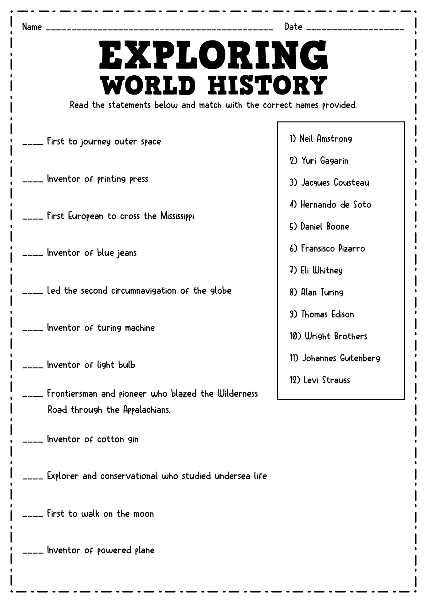 World History Worksheets Worksheets Library