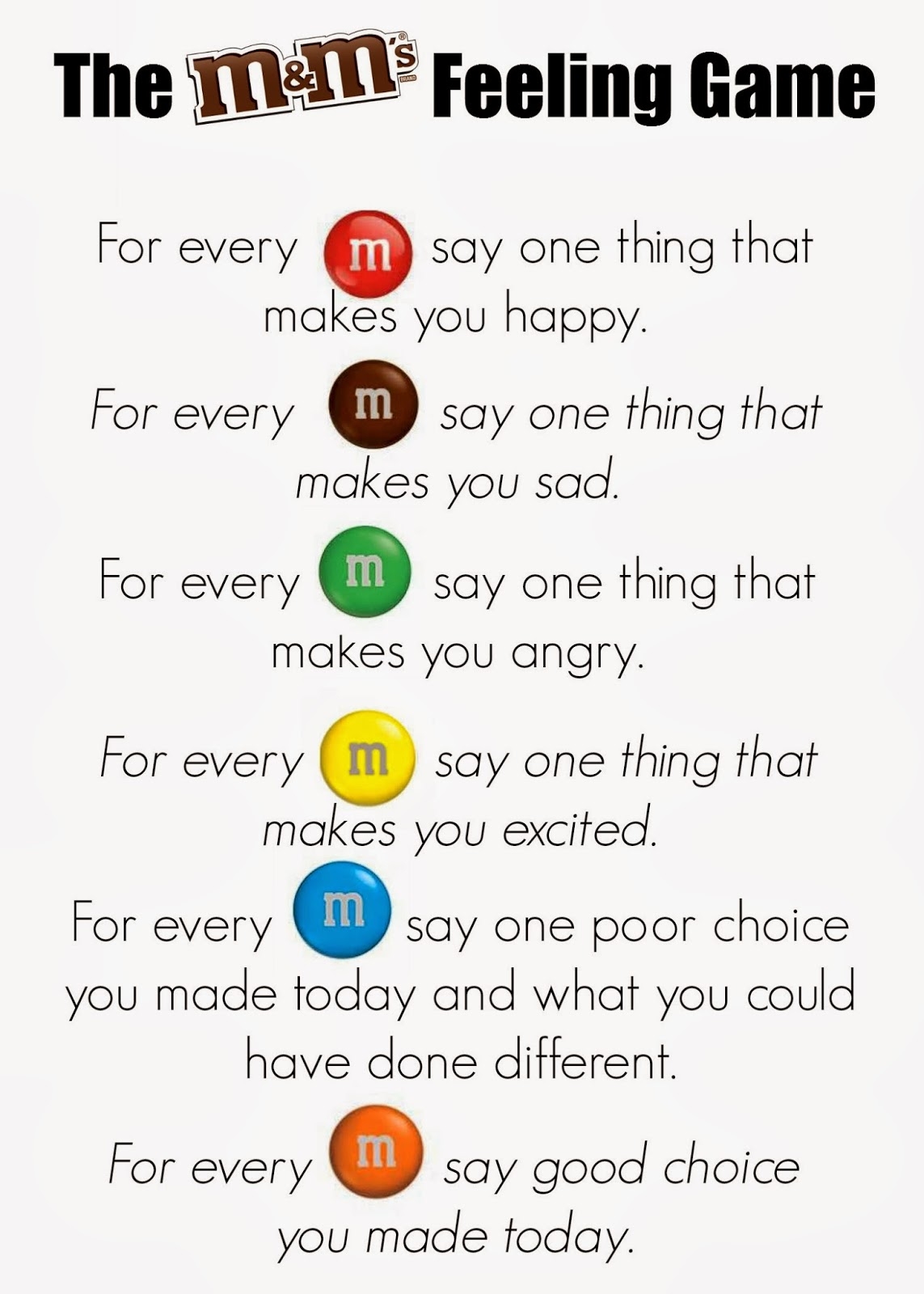 Young Single And Adopting M Ms Feelings Activity