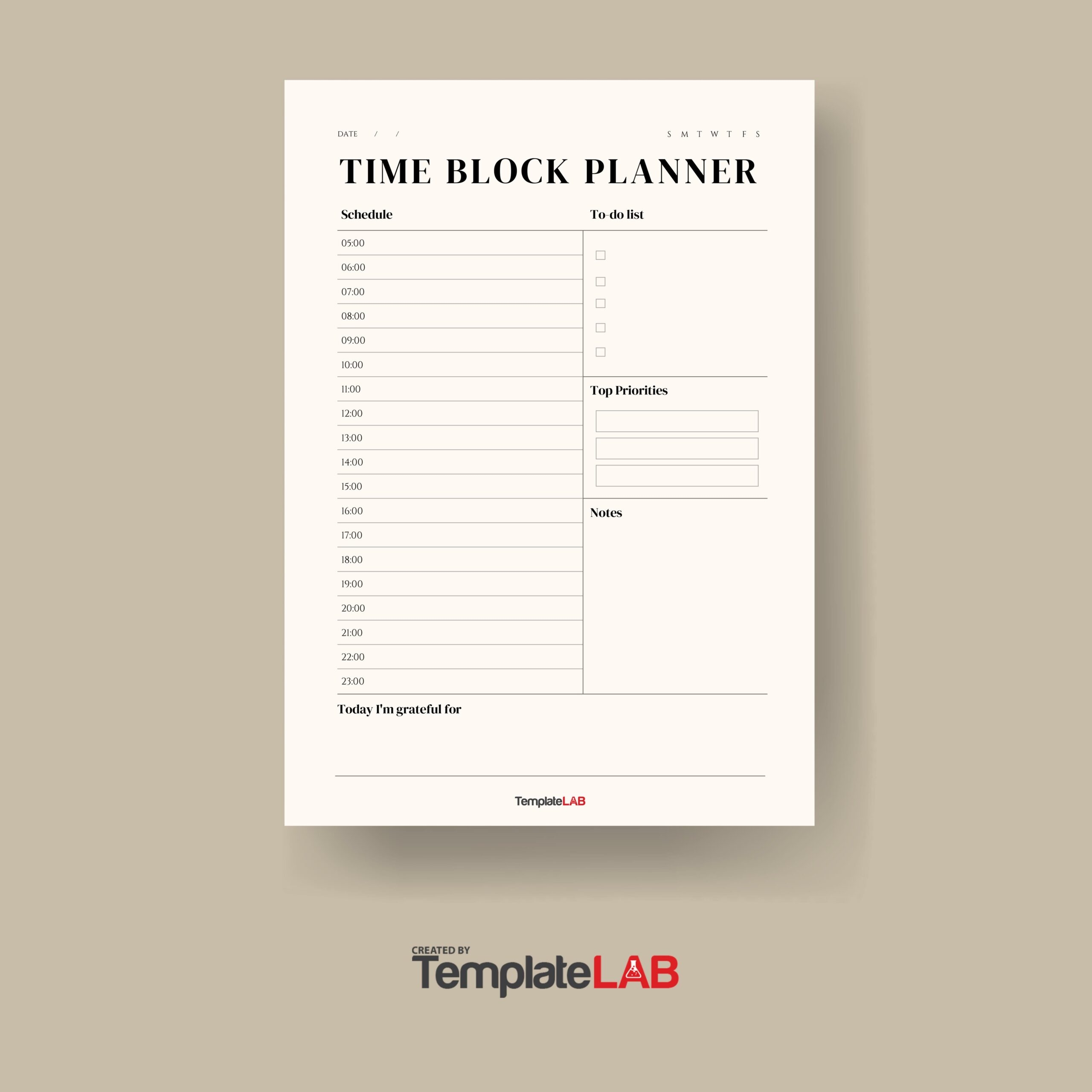 37 Printable Time Blocking Templates Weekly Daily Monthly 