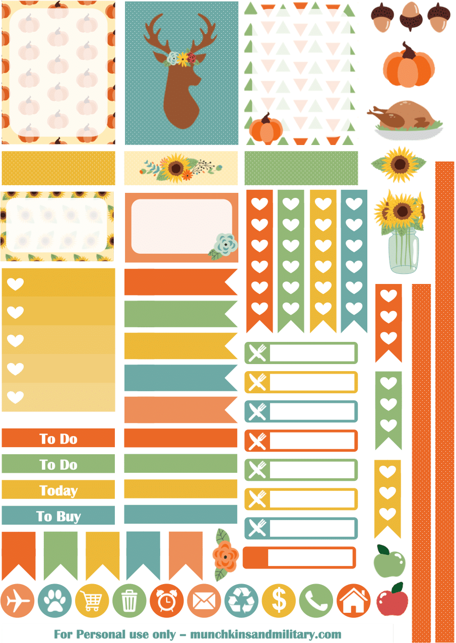 Thanksgiving Planner Stickers Three Little Ferns Family Lifestyle Blog